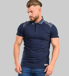 D555 Tall Mens Cut & Sew Jersey Polo Shirt With Tipped Collar (BURGATE)