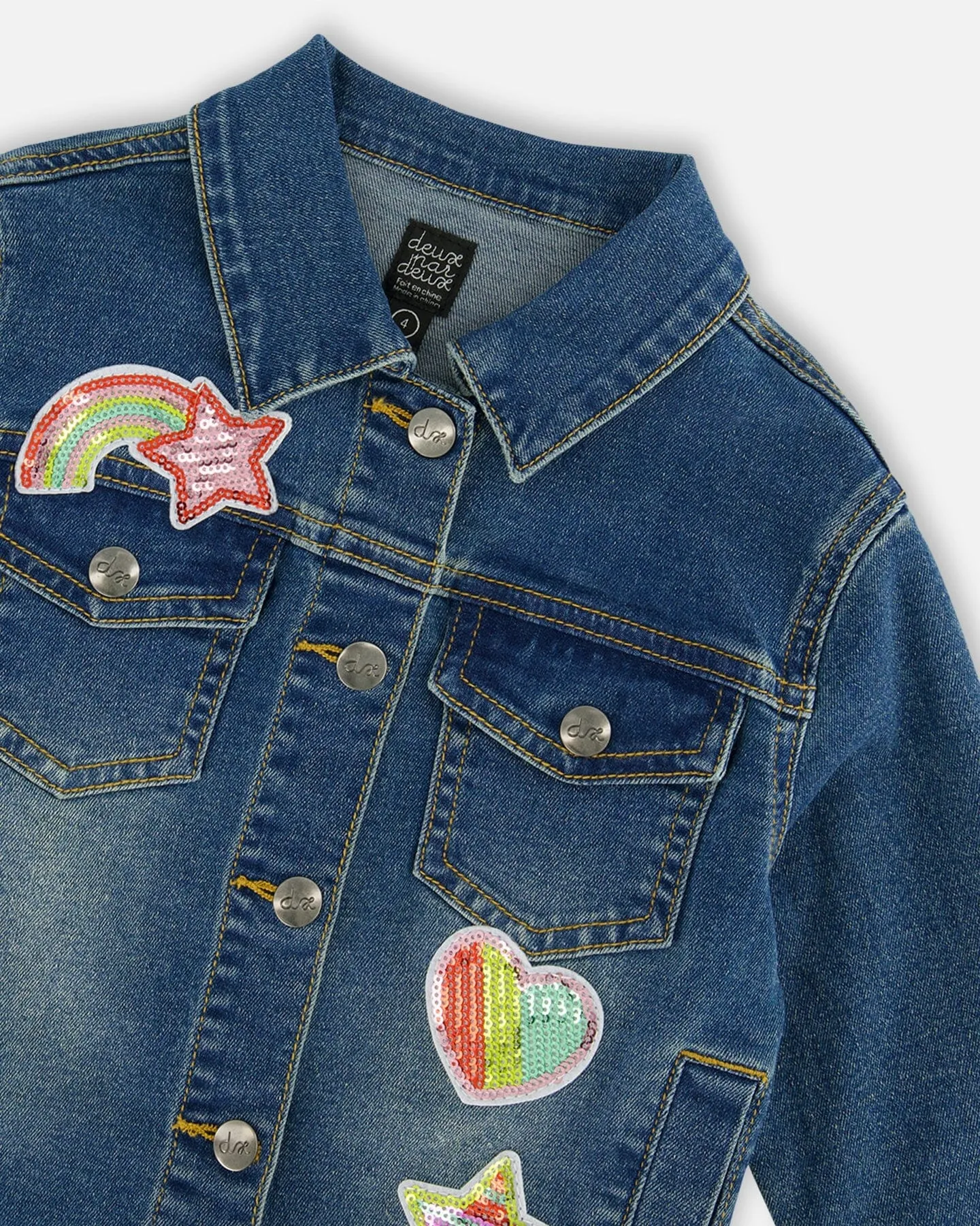 Denim Jacket With Embroidery Patch