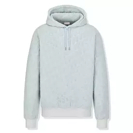 Dior Oblique Towelling Terry Cotton Relaxed Fit Blue Hoodie