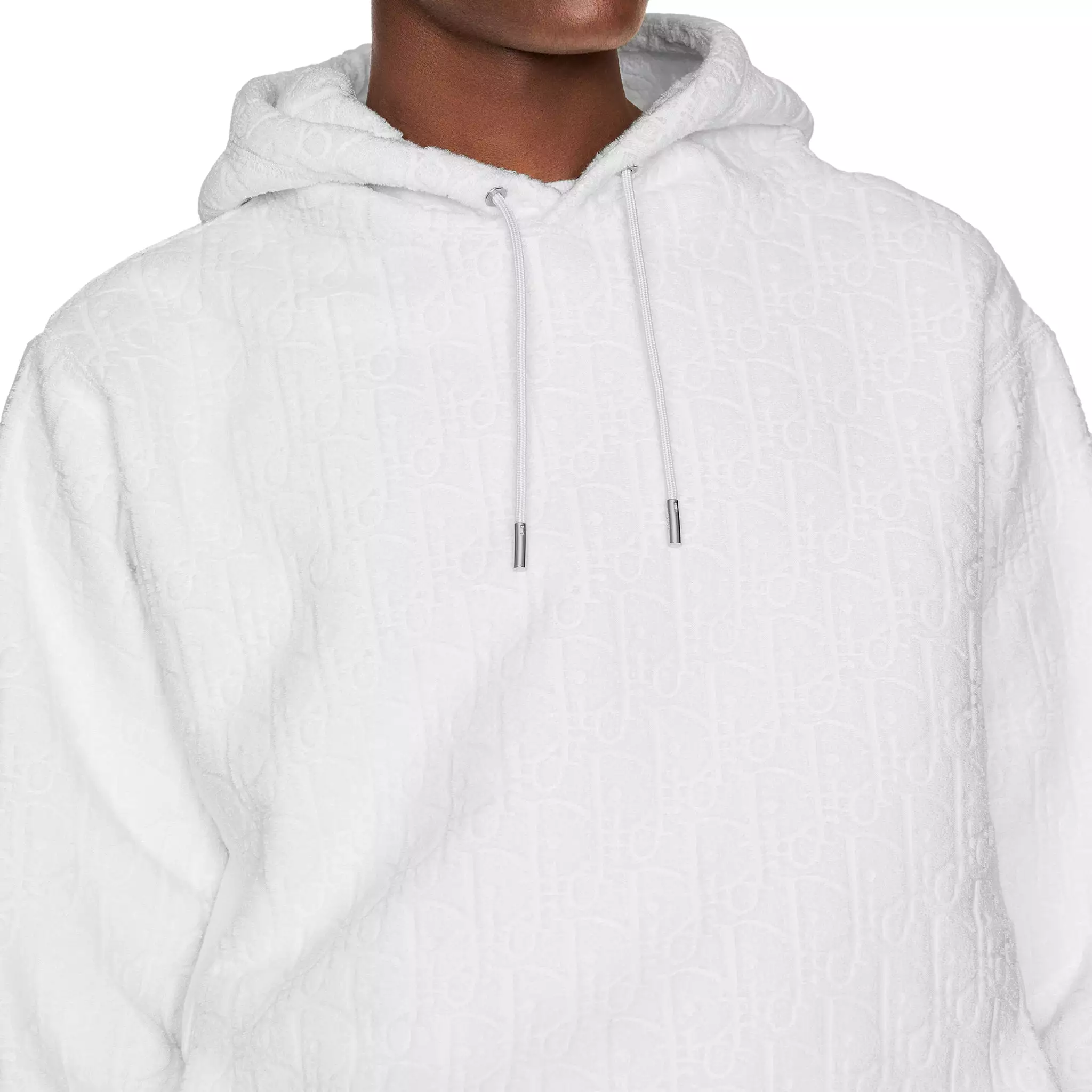 Dior Oblique Towelling Terry White Hoodie