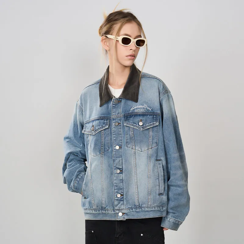 Embossed Logo Denim Jacket