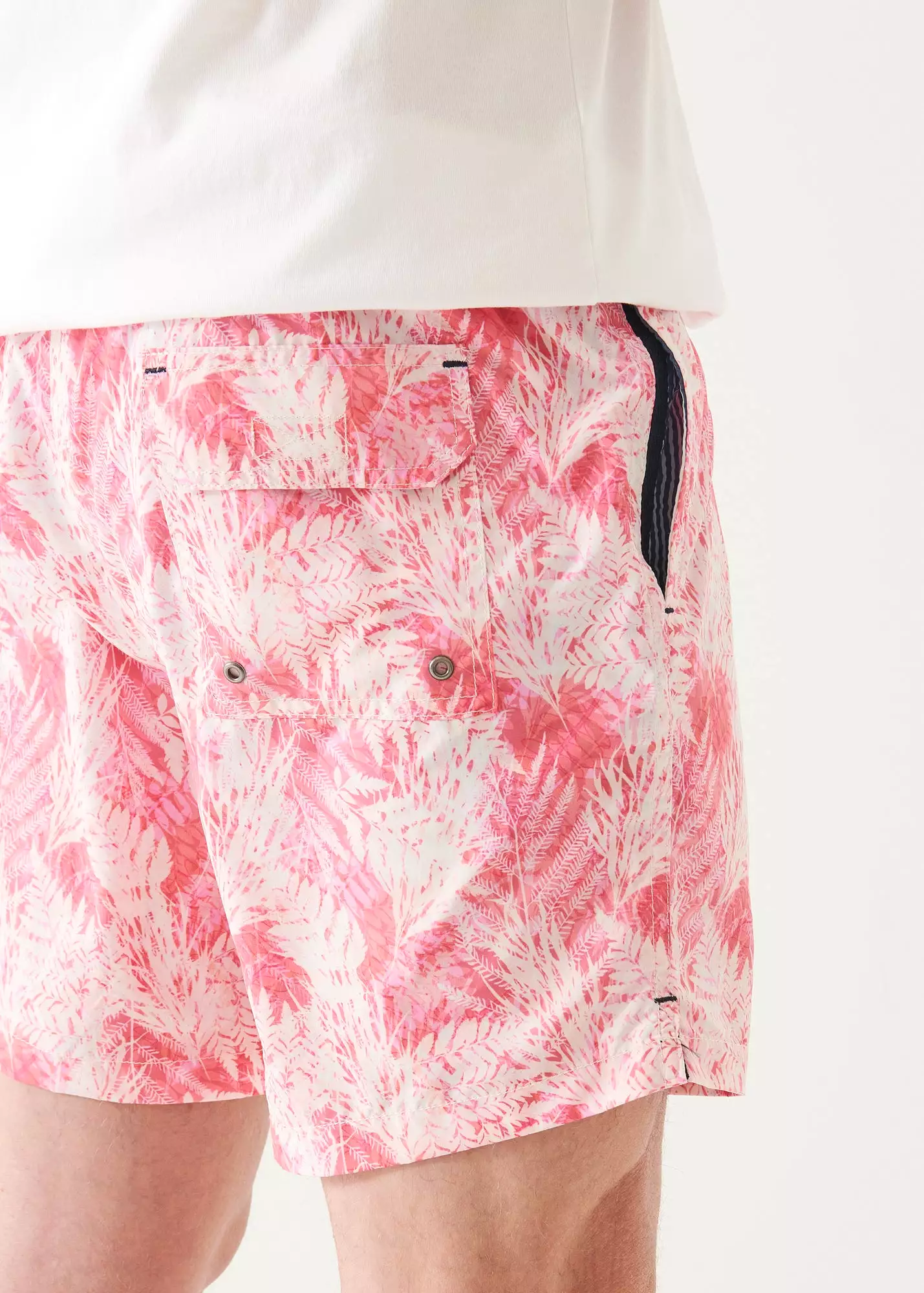 FADED LEAF PRINT SWIM SHORT