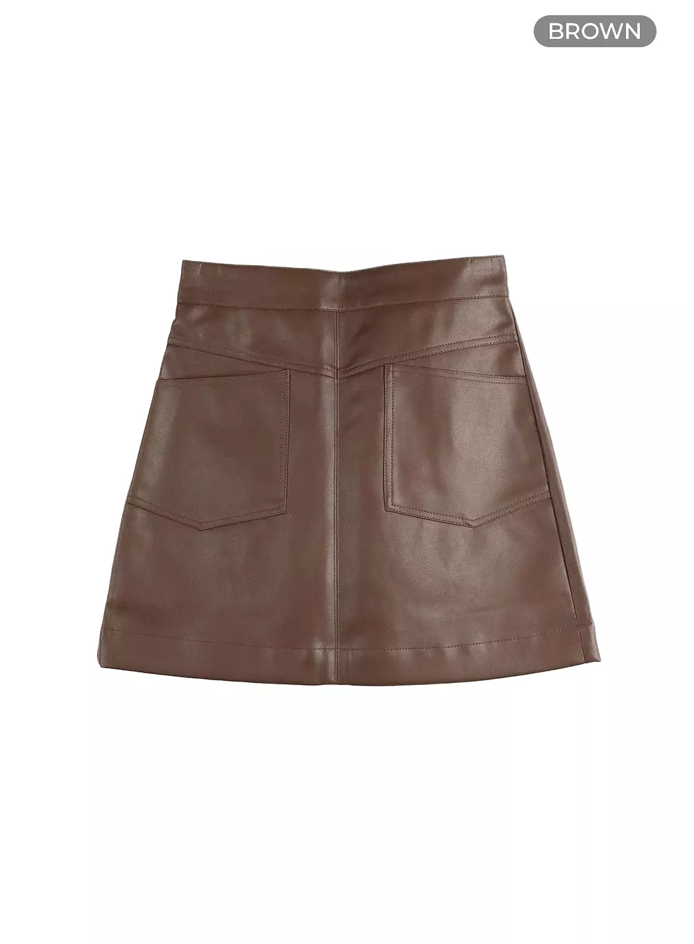 Faux Leather Mini Skirt IM414