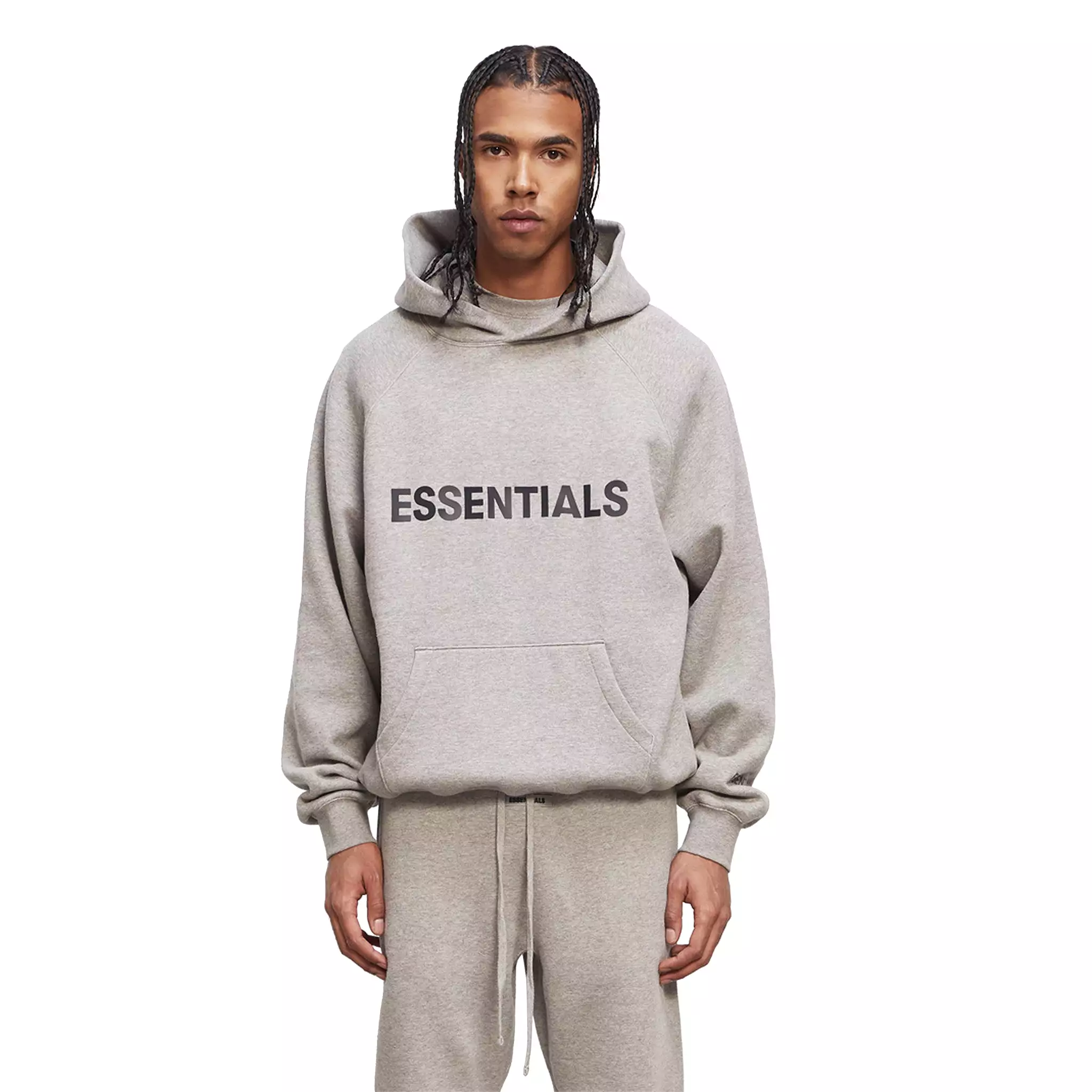 Fear Of God Essentials Heather Oatmeal Hoodie