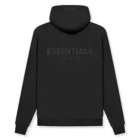 Fear Of God Essentials Reverse Logo Black Hoodie (SS21)