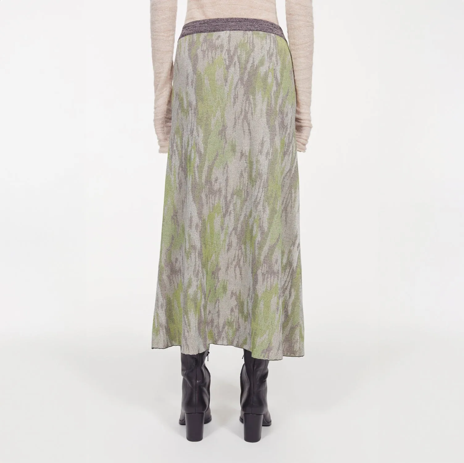 FLORA JAQUARD KNITTED SKIRT