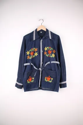 Folk Floral Denim Jacket