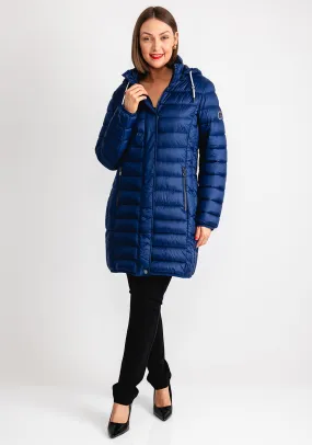 Frandsen Down Padded Hooded Coat, Navy