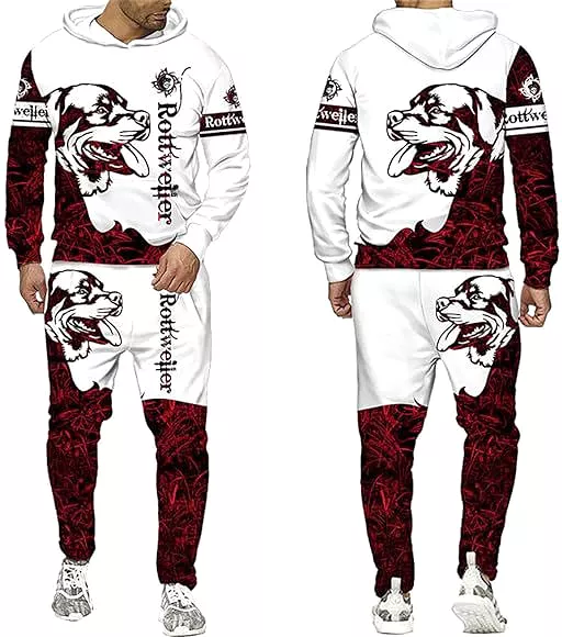 Funny 3D Dog Printed Hoodie Jogging Bottoms Male Autumn and Winter Casual Sweatshirts Men XL S789932