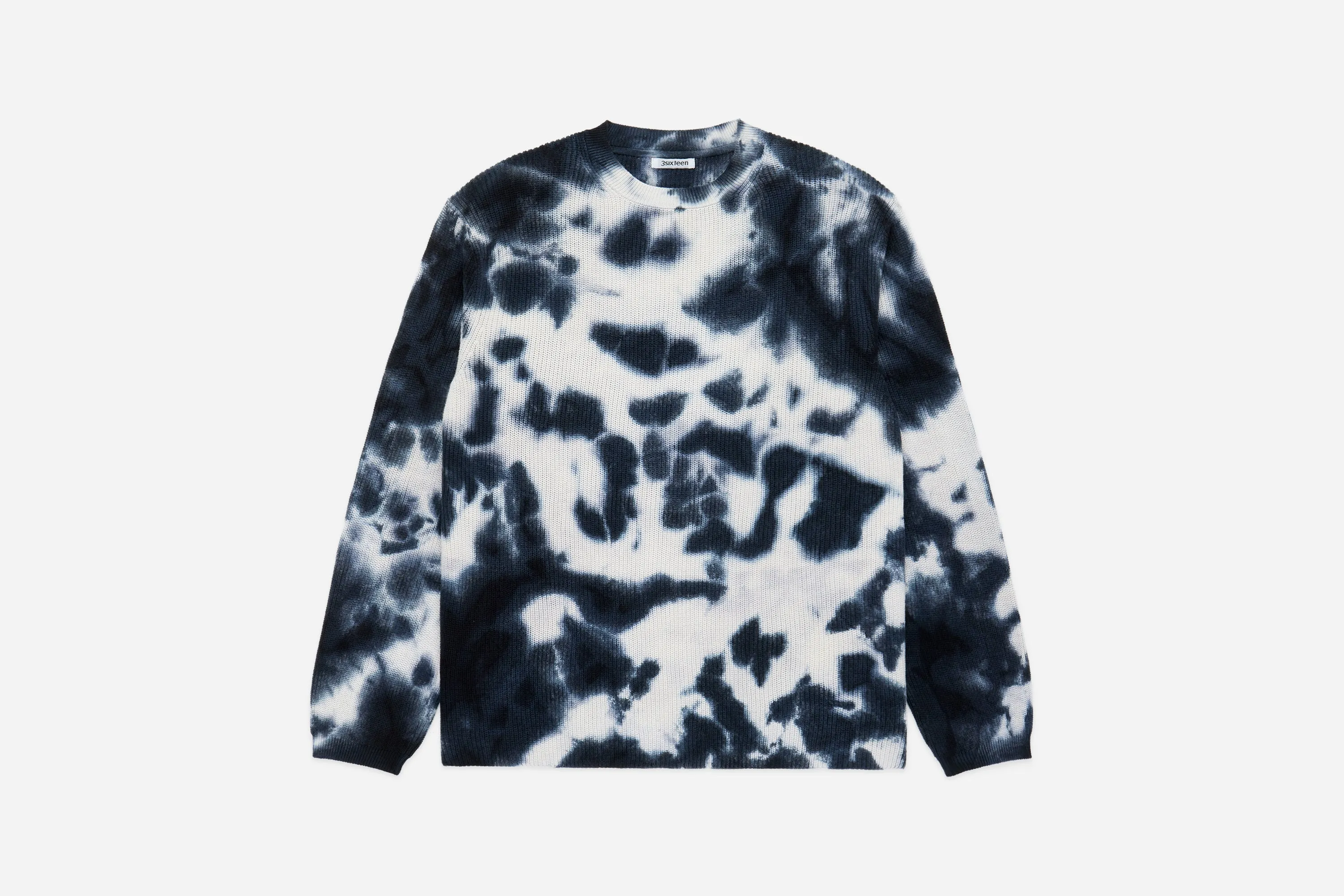 Garment Dyed Knit Long Sleeve Sweater ~ Ink Blot