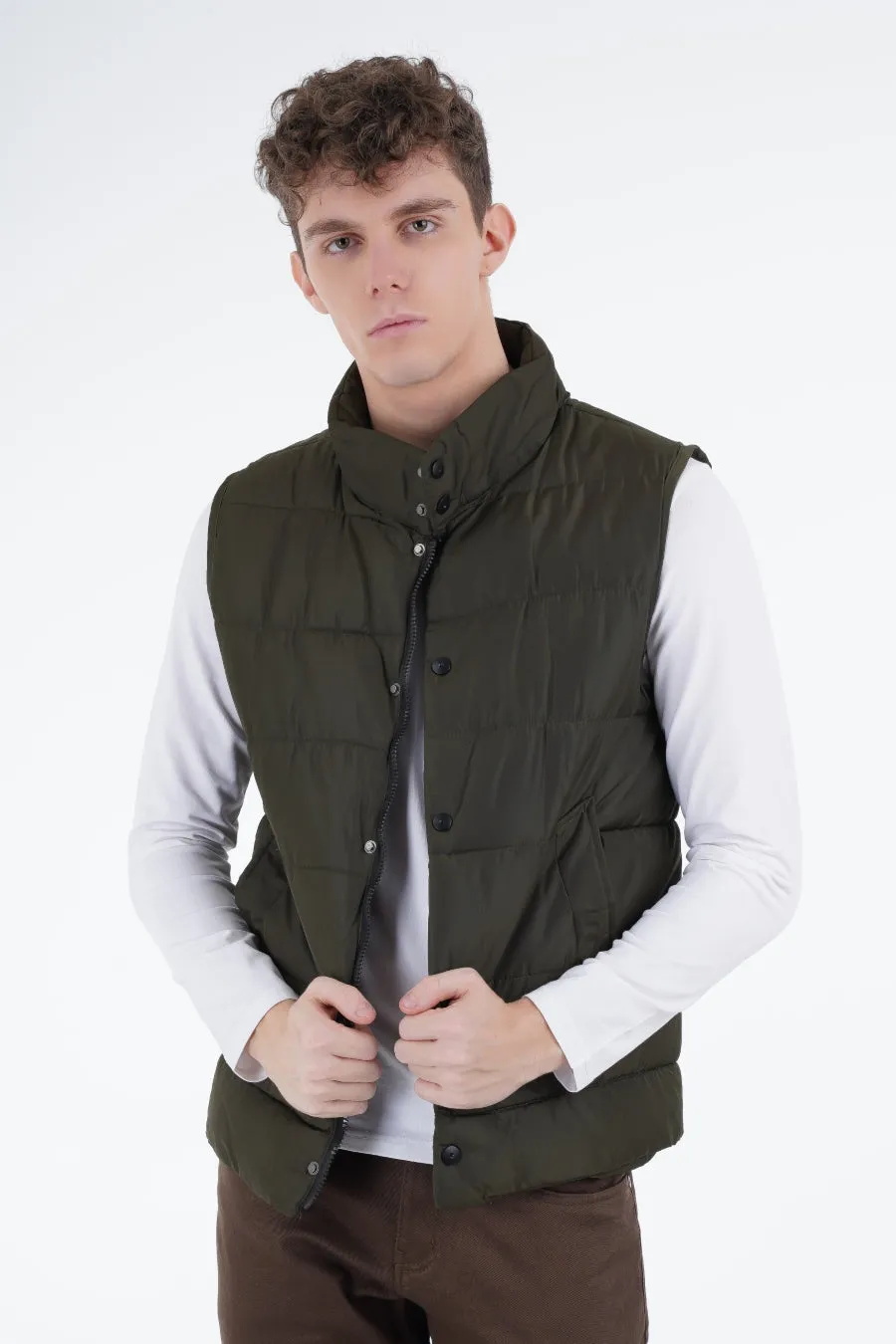 Green Puffer Gilet