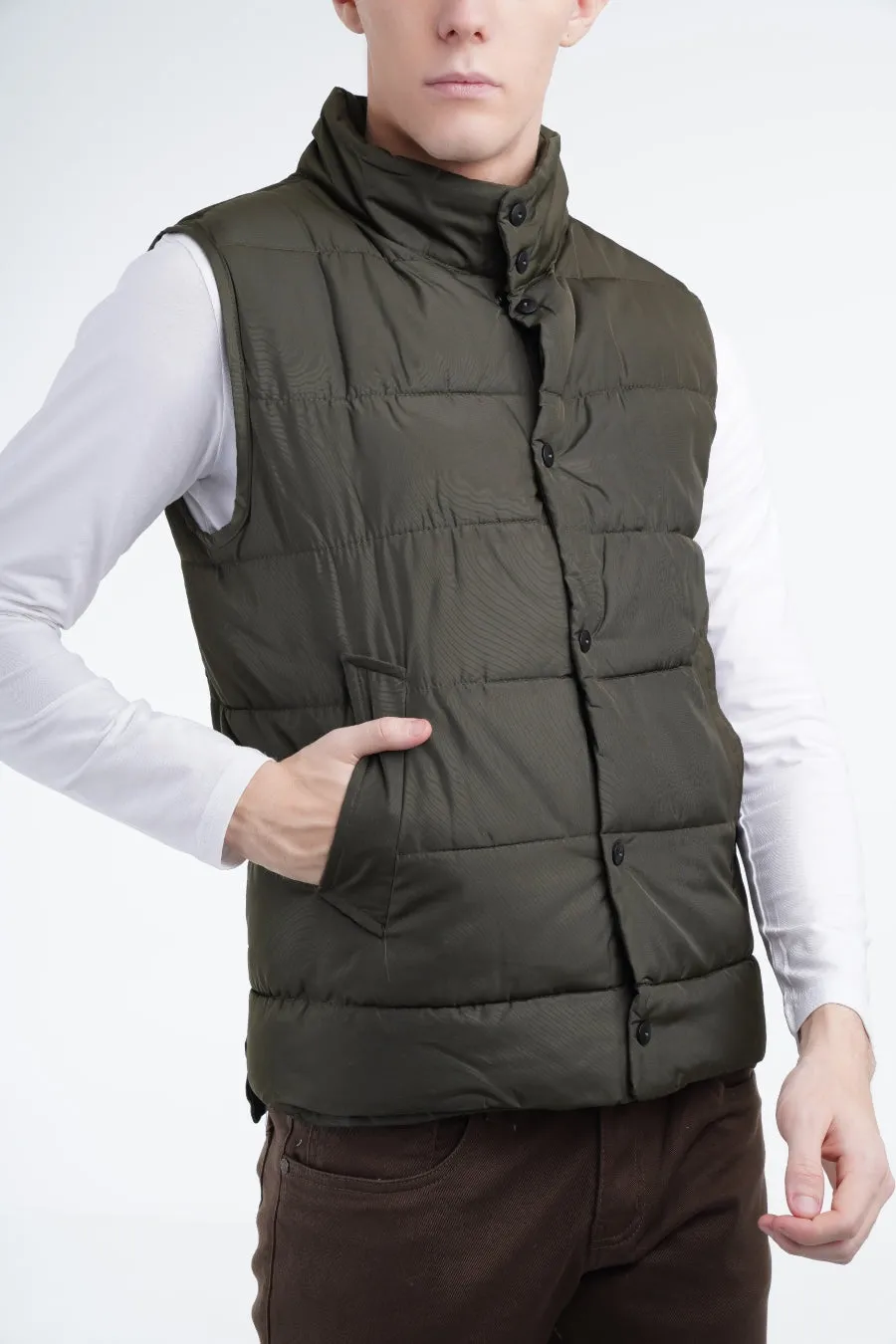 Green Puffer Gilet