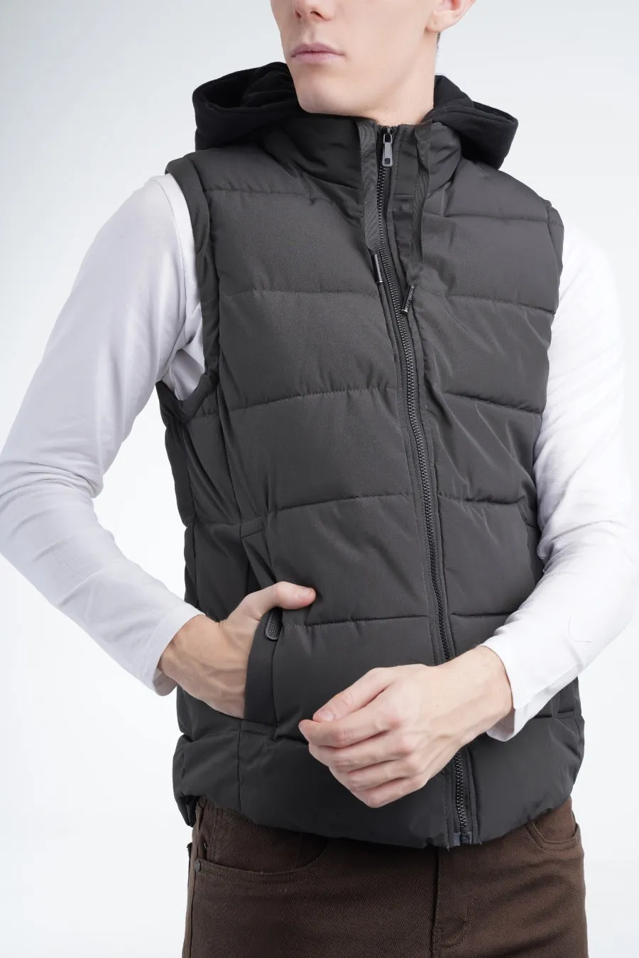 Grey Puffer Gilet