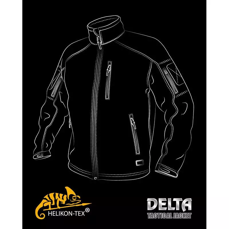 HELIKON-TEX SHARK SKIN DELTA TACTICAL JACKET - COYOTE (OLD STOCK CLEARANCE, SLEEVE VELCRO RUBBER WILL BREAK FAST!!)