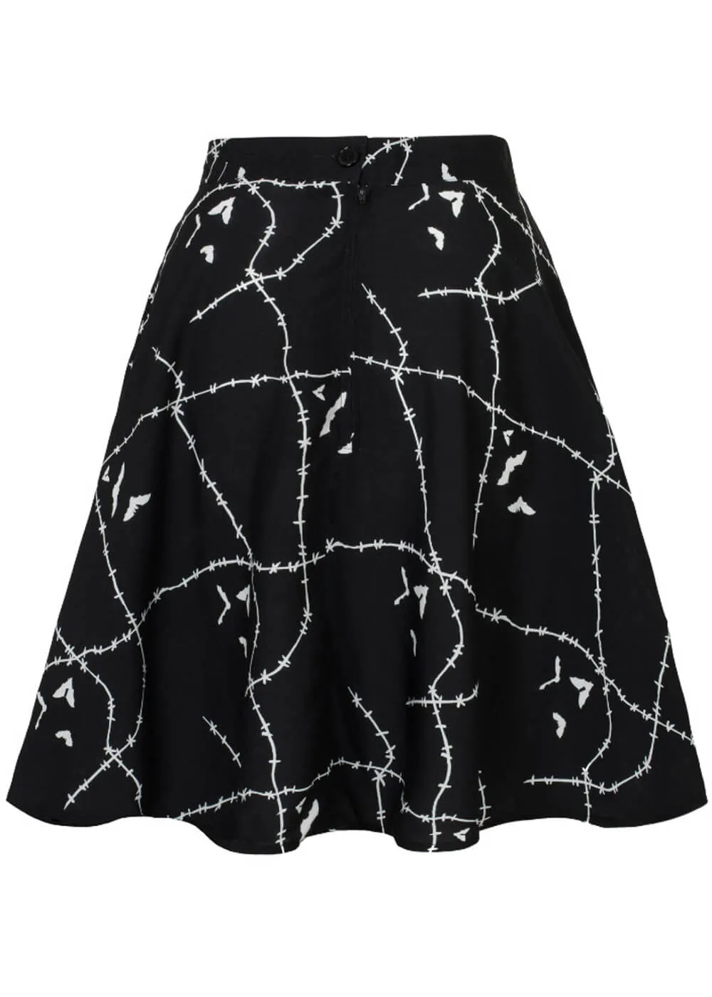 Hell Bunny Stitches 60's Skirt Black