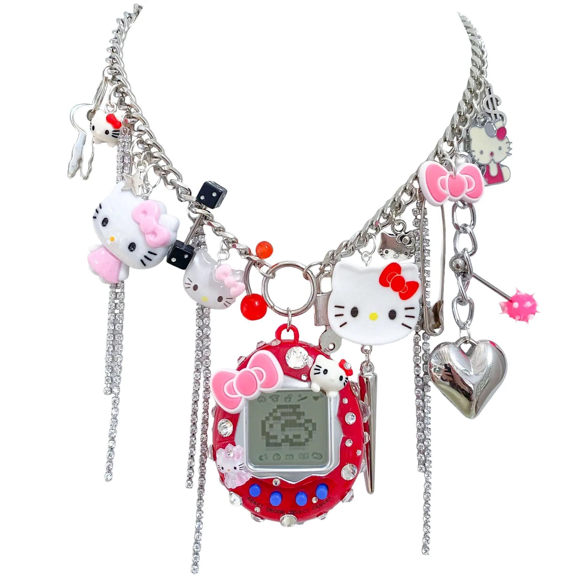 Hello Kitty Cyber Pet Charm Necklace