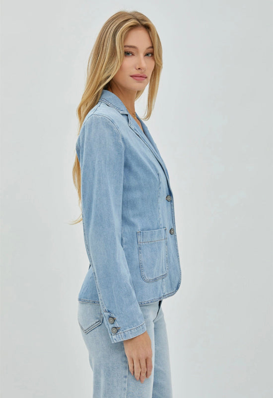 Hidden - Denim Blazer Light Blue