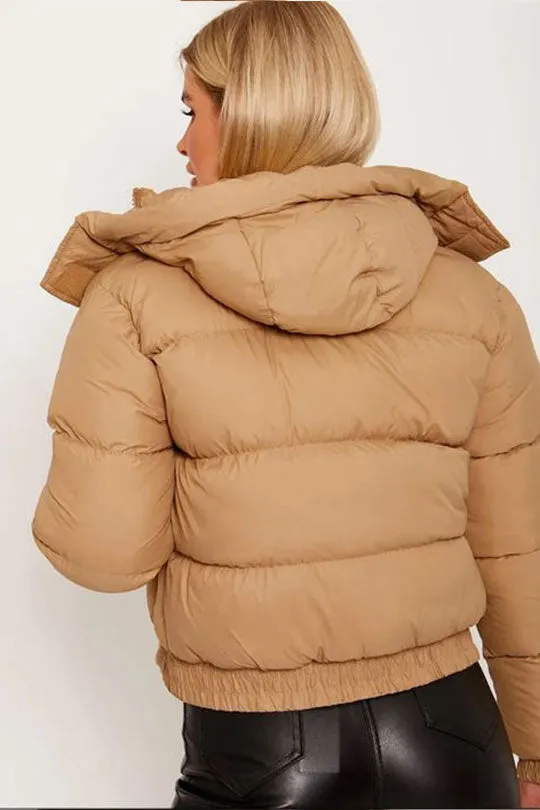 Hooded Padded Stone Puffer Jacket