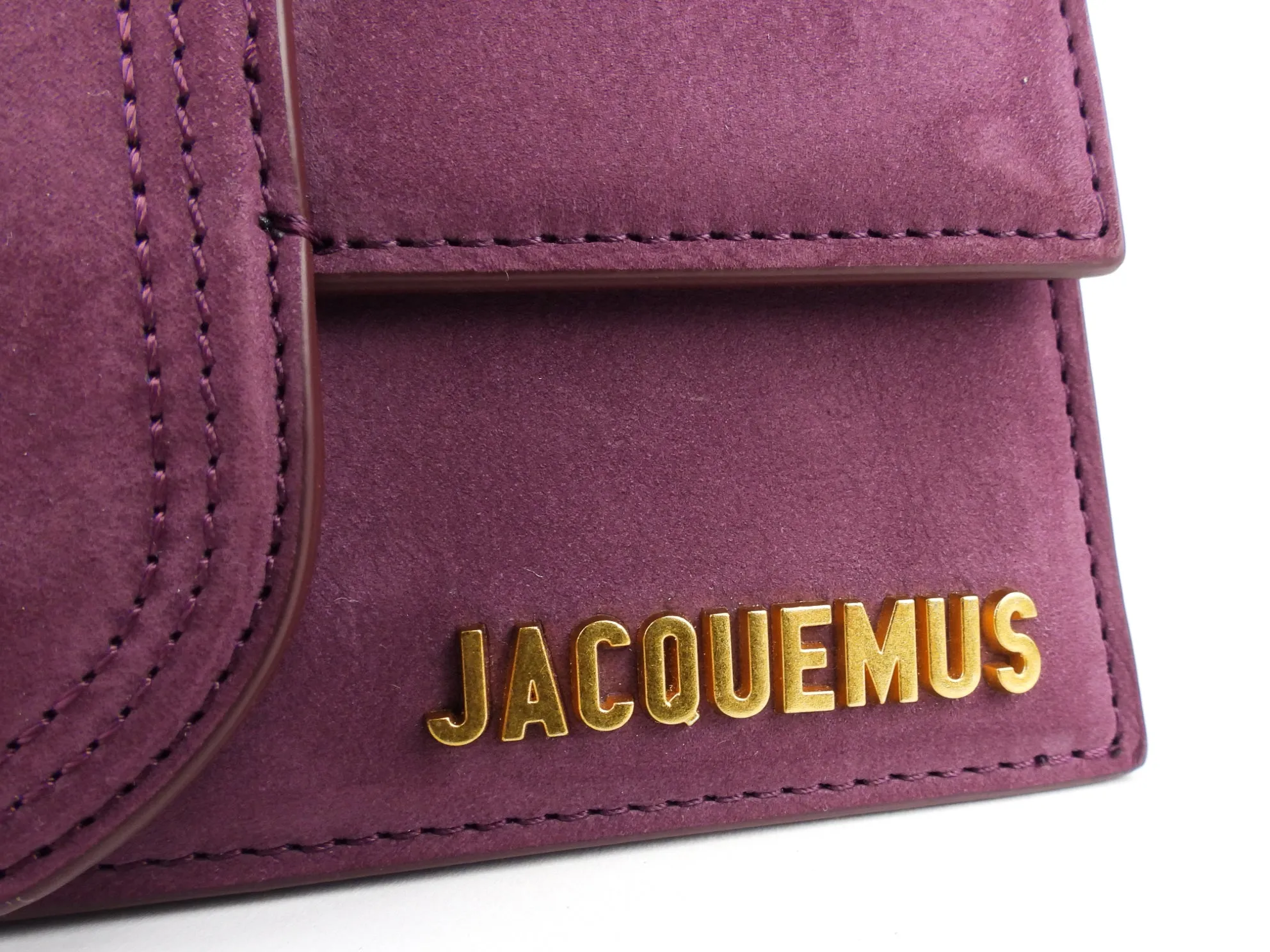 Jacquemus Purple Suede Leather Le Bambino Mini Two Way Bag