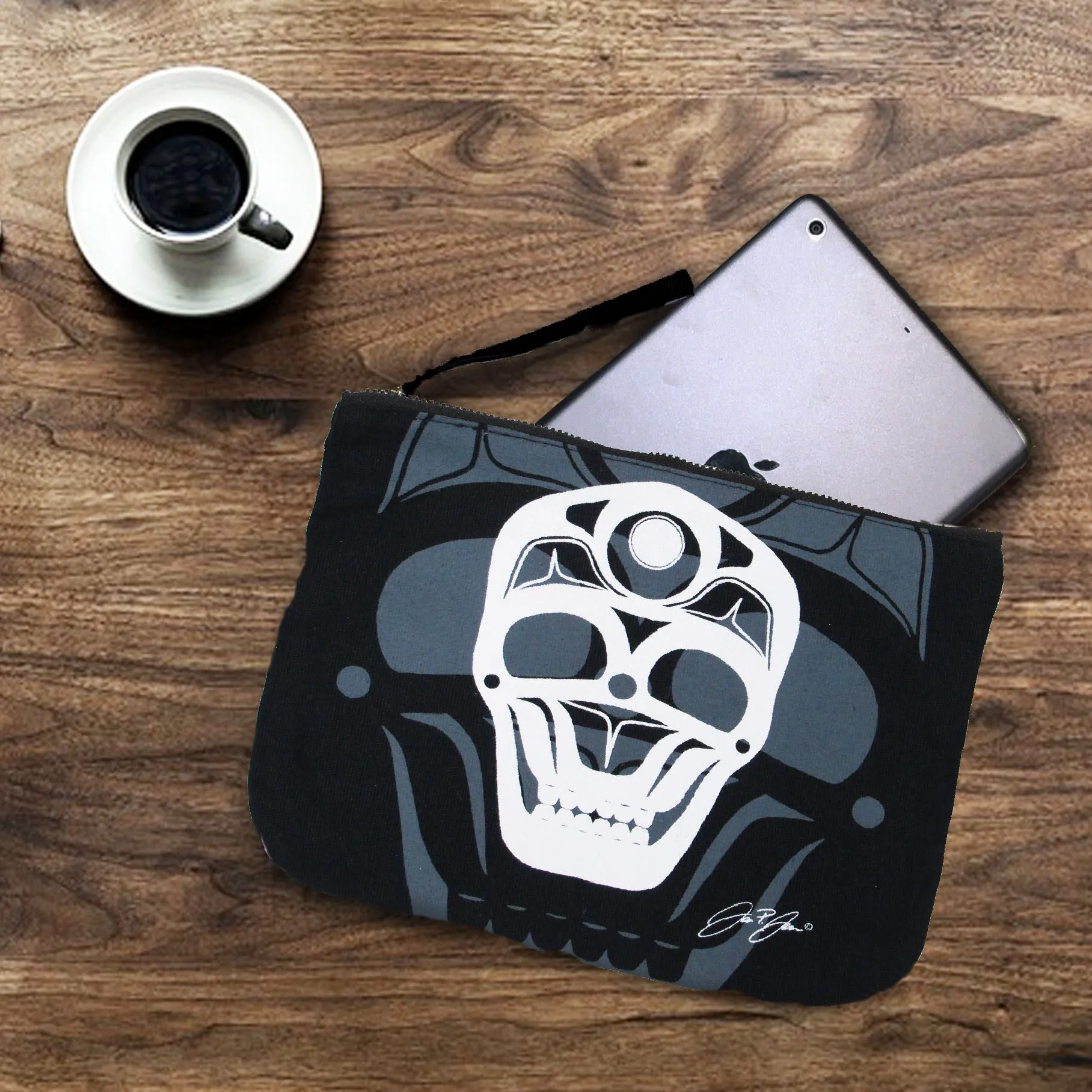 James Johnson Skull Eco Zip Pouch