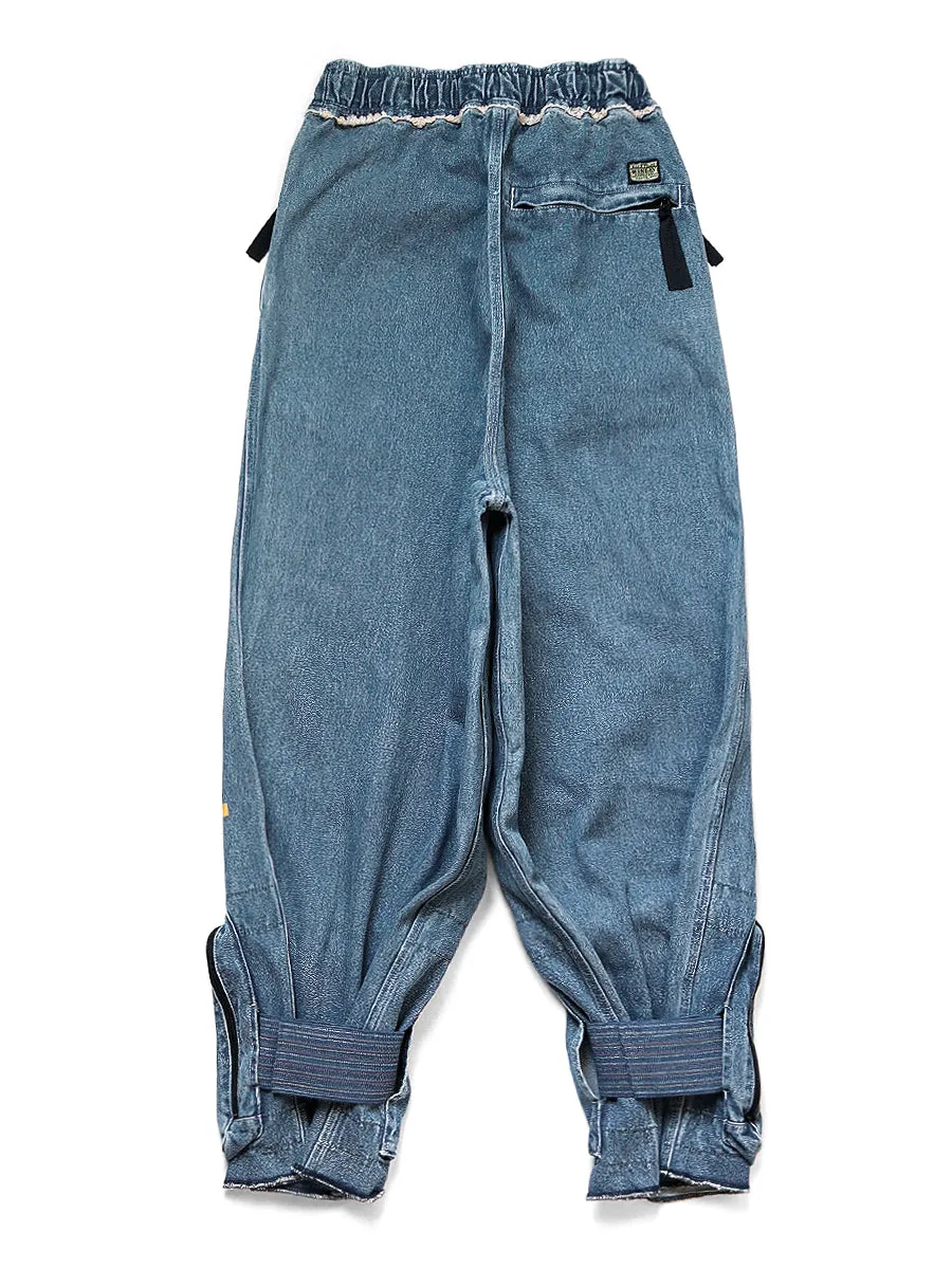 Kapital 12.5oz Broken Denim East Repairman Track Pants