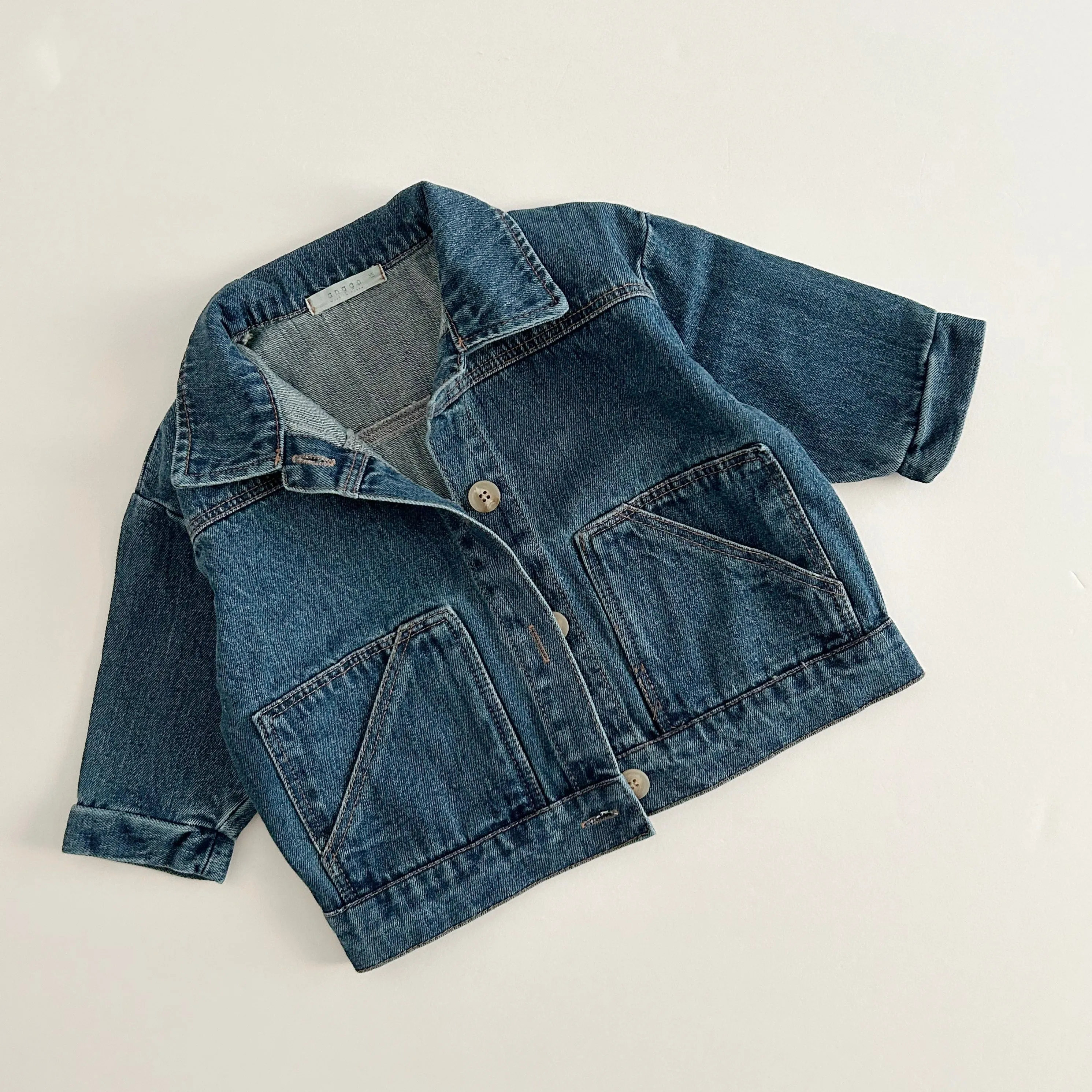 Kids Anggo Double Pocket Jacket (3-6y) - Denim