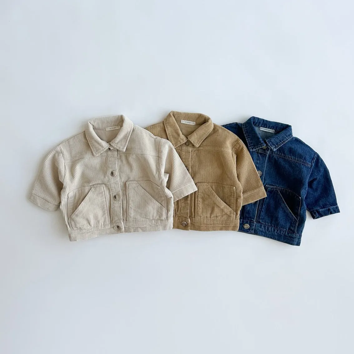 Kids Anggo Double Pocket Jacket (3-6y) - Denim