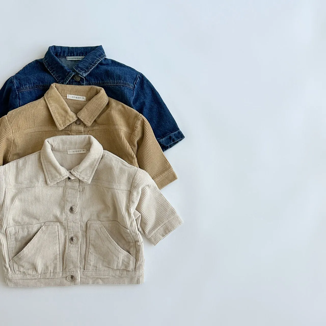 Kids Anggo Double Pocket Jacket (3-6y) - Denim