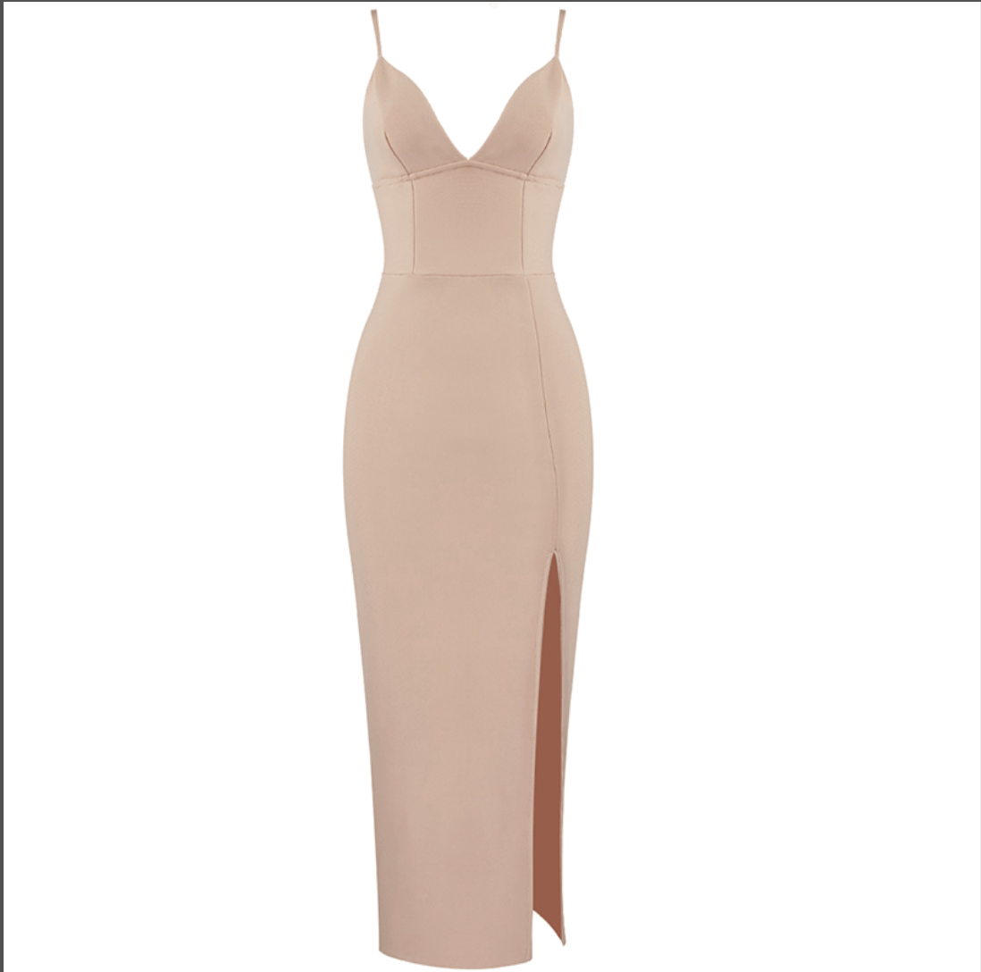 Kisha Nude Maxi Dress