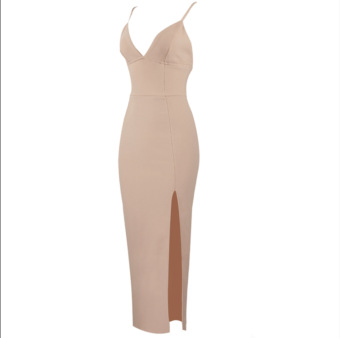 Kisha Nude Maxi Dress