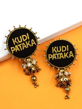 Kudi Pataka Embroidered Jhumka