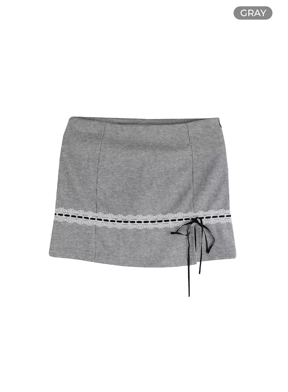 Lace Trim Mini Skirt IM404