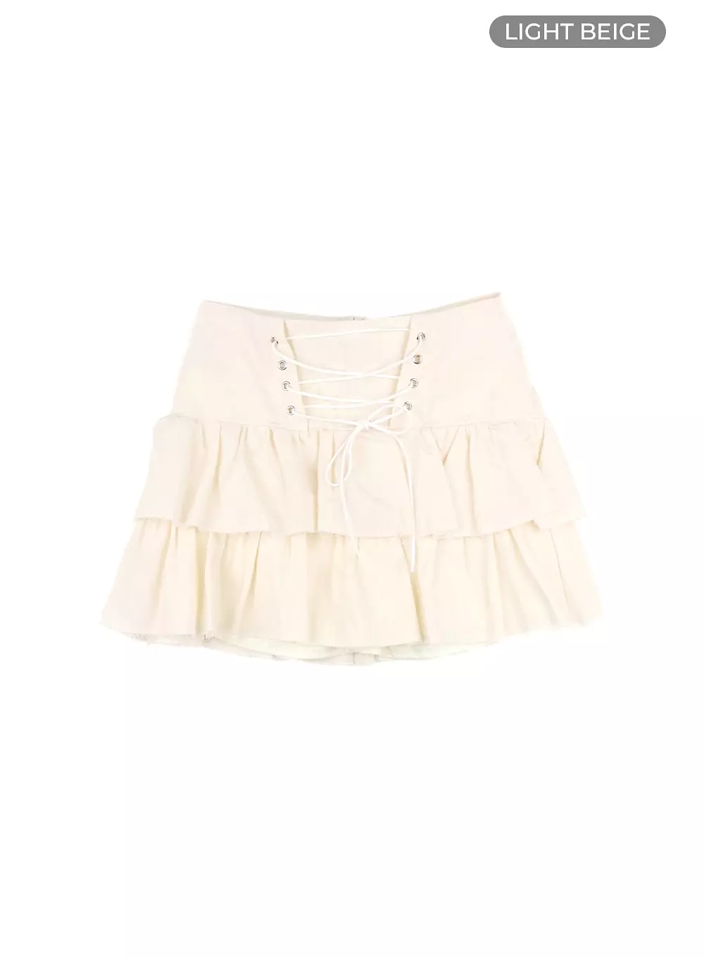 Lace-Up Frill Mini Skirt CM426