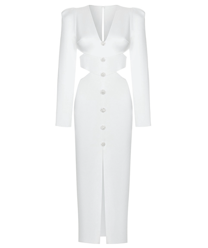 Lalita White Midi Dress