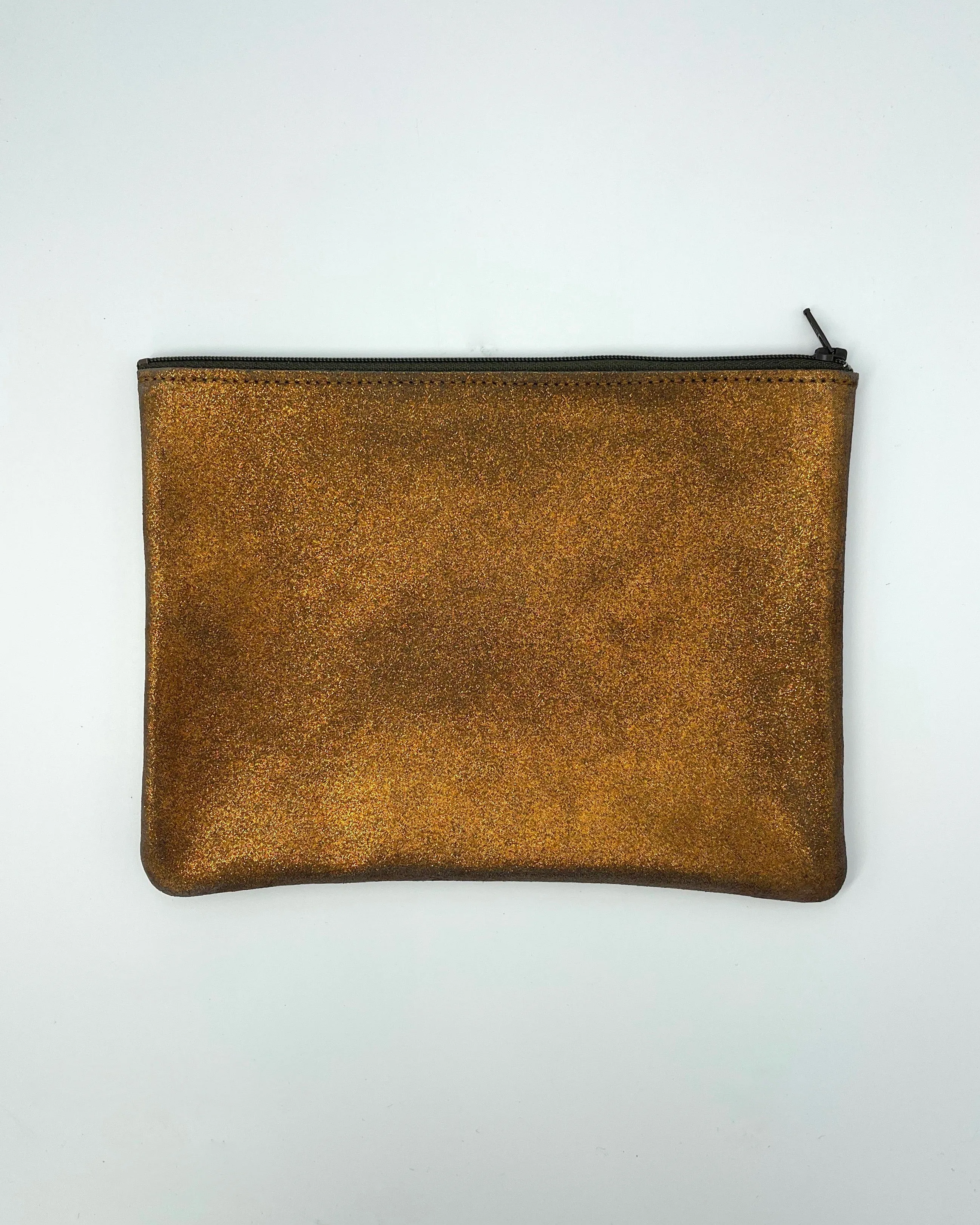 Large Leather Zip Pouches