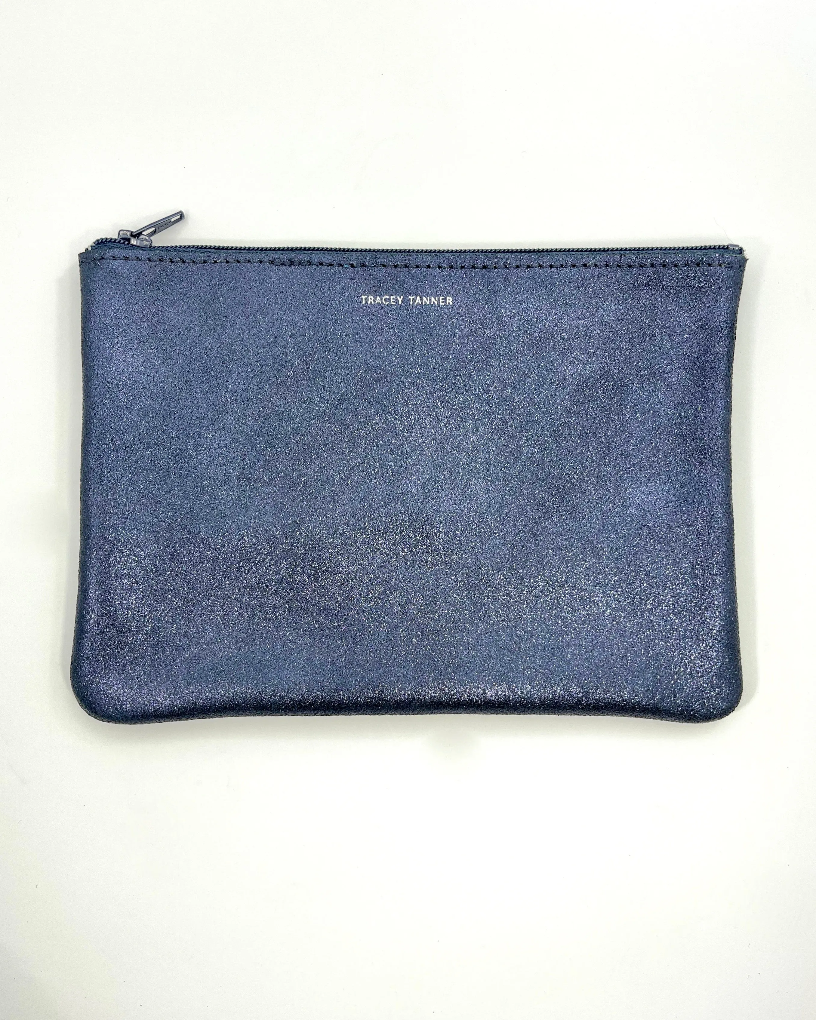 Large Leather Zip Pouches