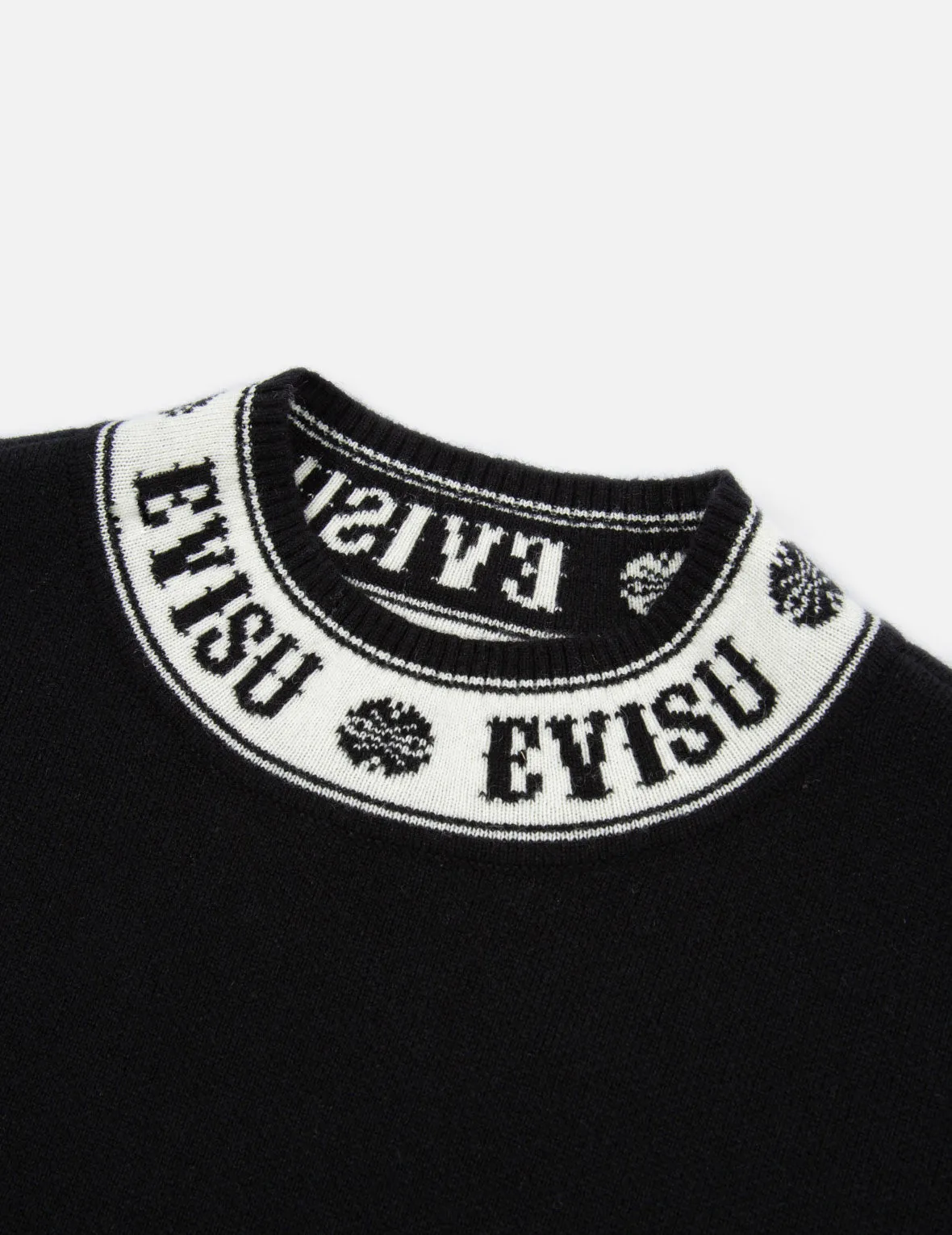 Logo and Kamon Jacquard Knitted Sweater