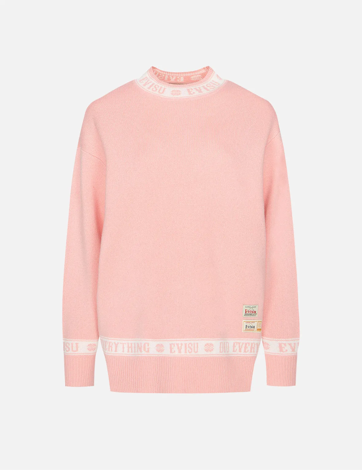 Logo and Kamon Jacquard Knitted Sweater