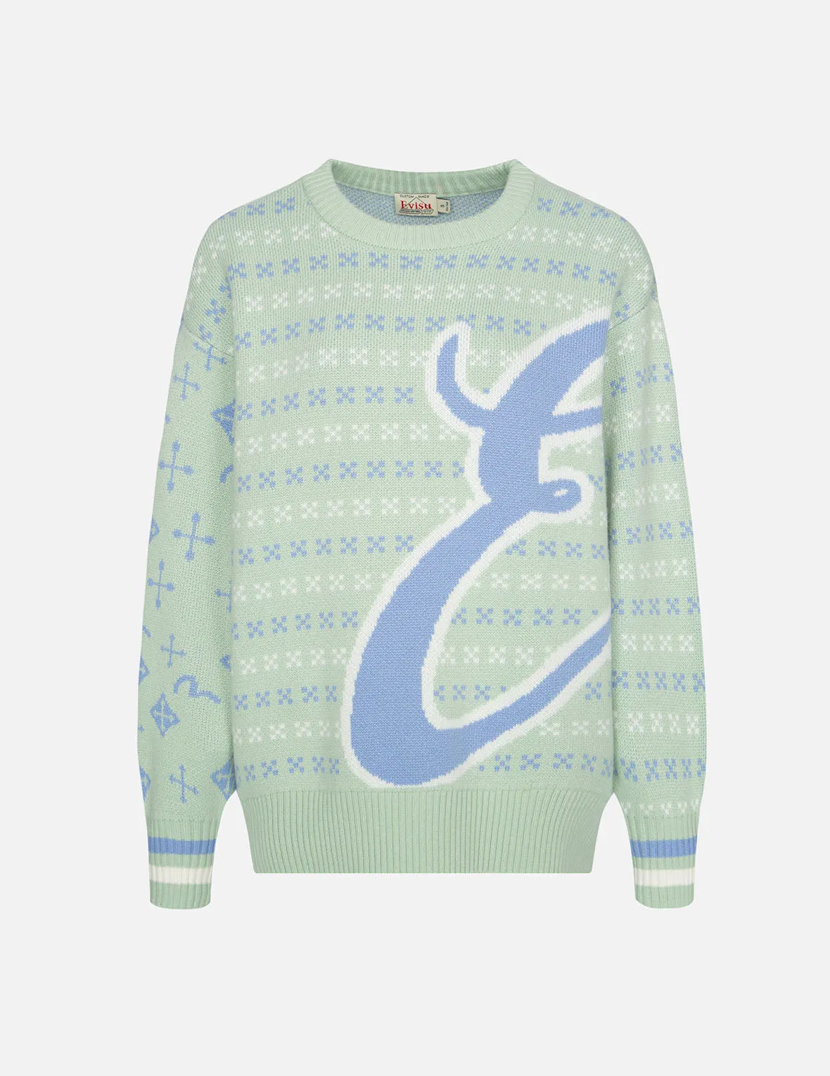 Logo Calligraphy Jacquard Knitted Sweater