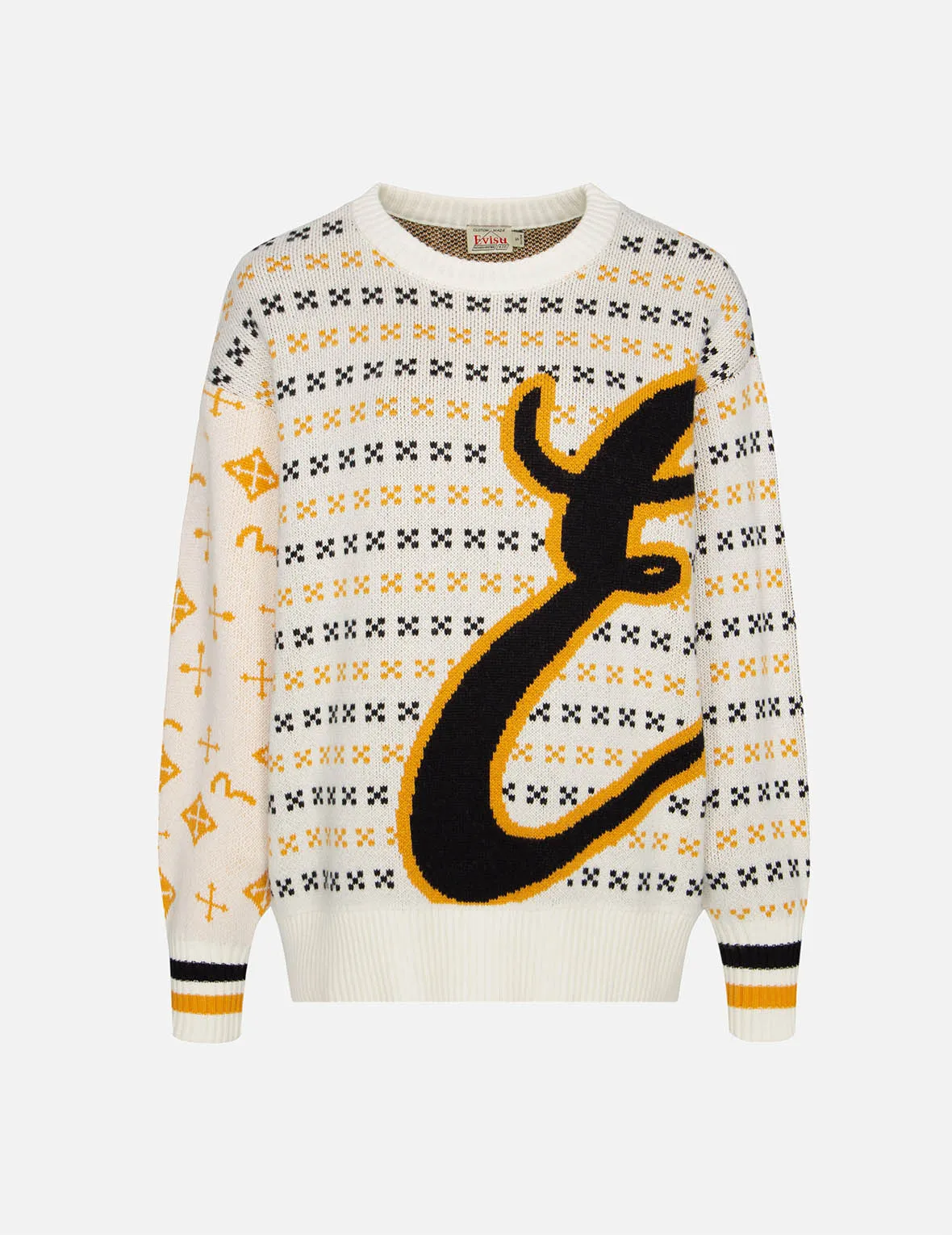 Logo Calligraphy Jacquard Knitted Sweater