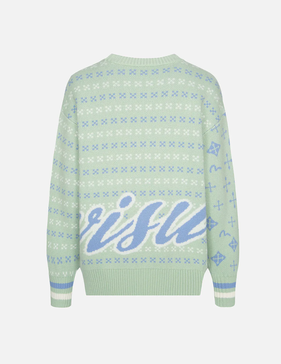 Logo Calligraphy Jacquard Knitted Sweater