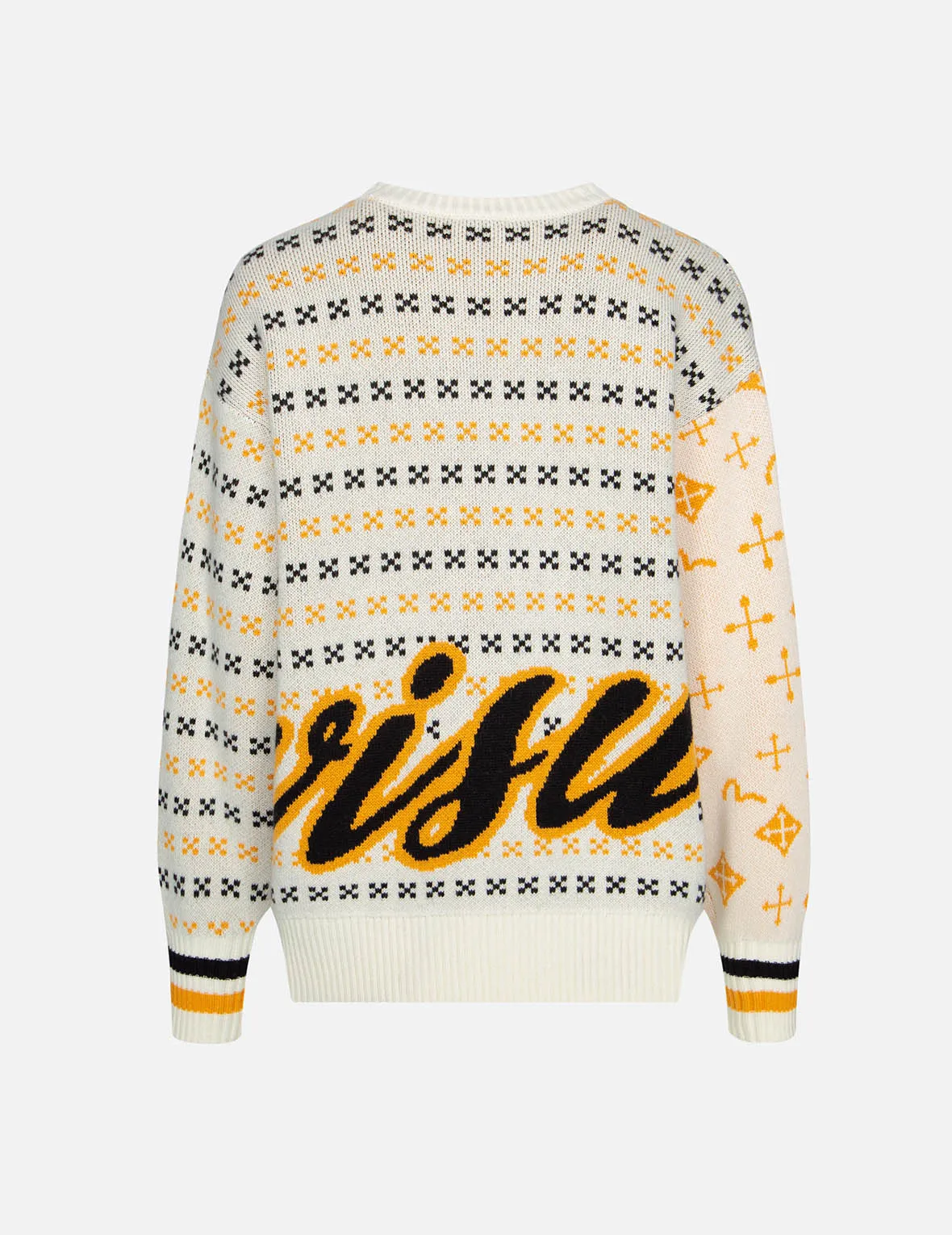 Logo Calligraphy Jacquard Knitted Sweater