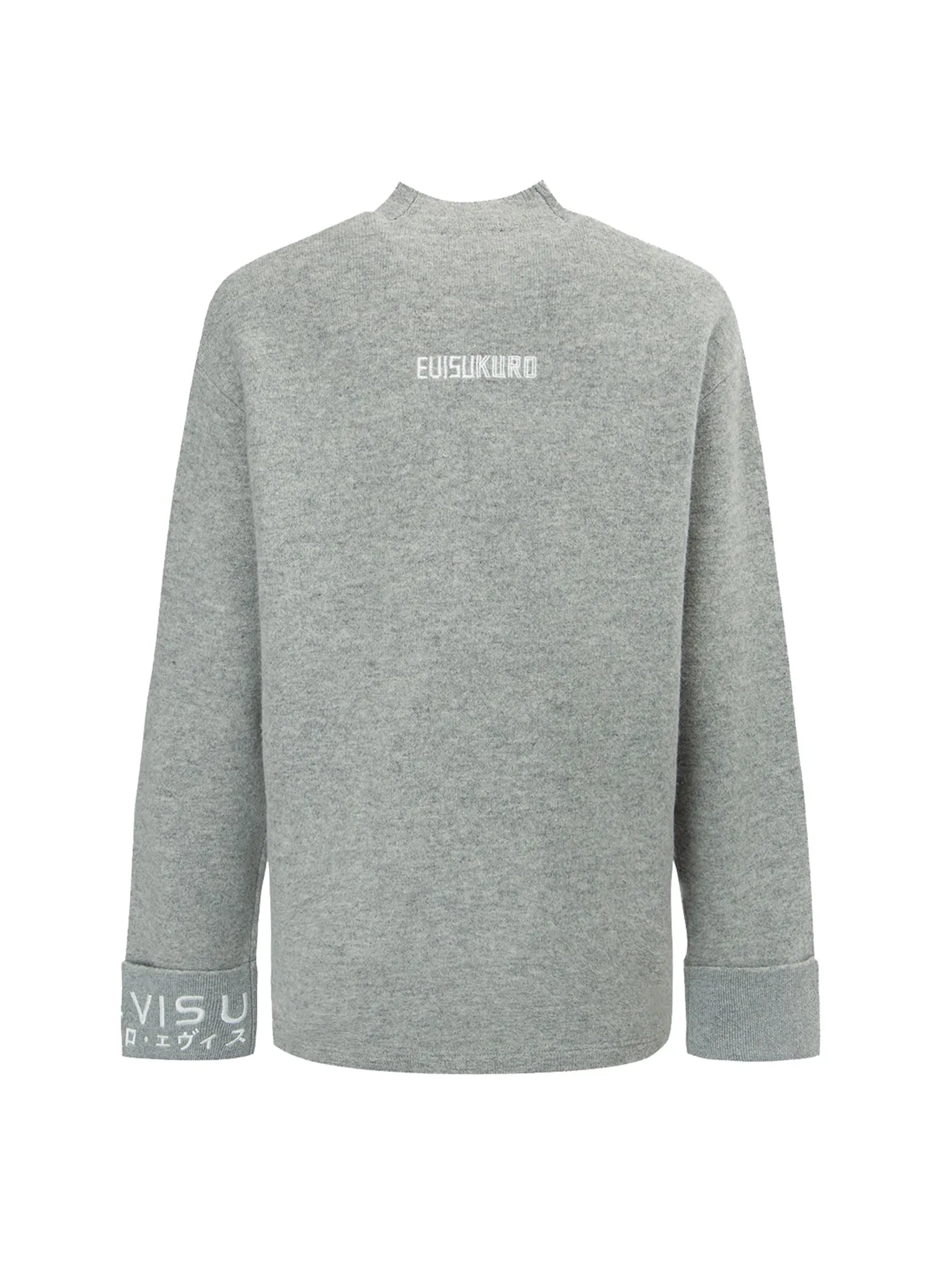 Logo Embroidery Mock Neck Sweater