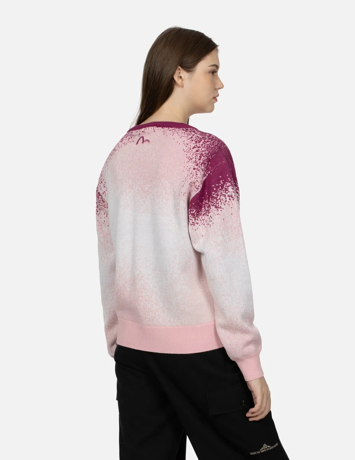 Logo Intarsia Gradient Relaxed Fit Sweater