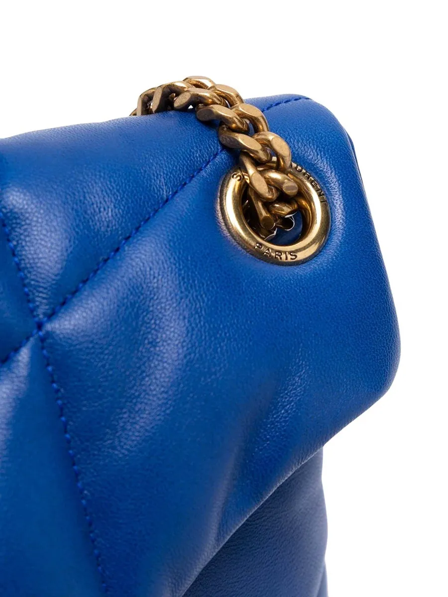 Loulou Puffer Small Bleu Majorelle Quilted Shoulder Bag