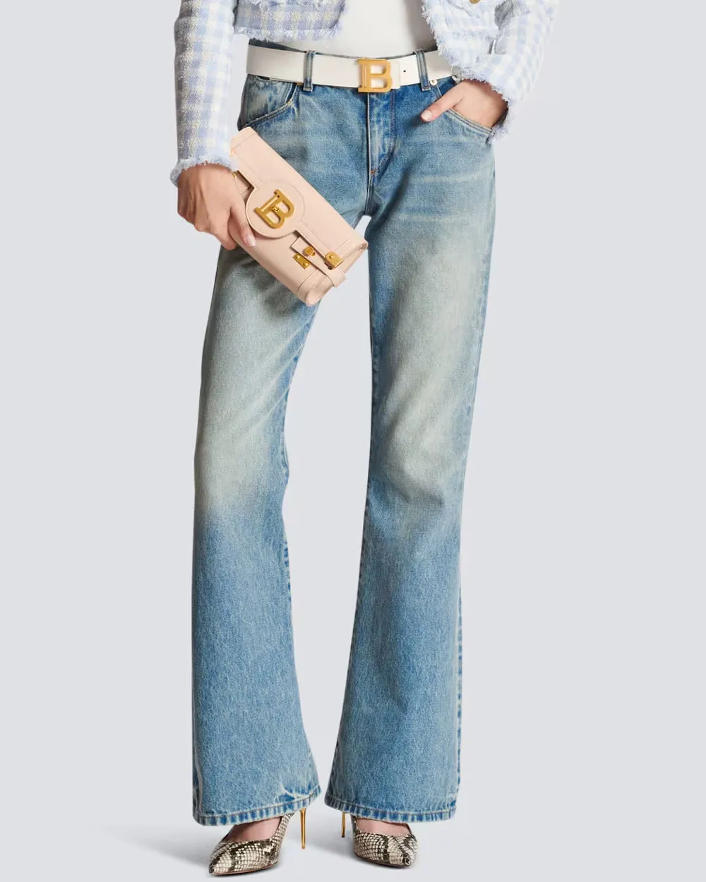 Low Rise Western Crop Bootcut Jean in Bleu