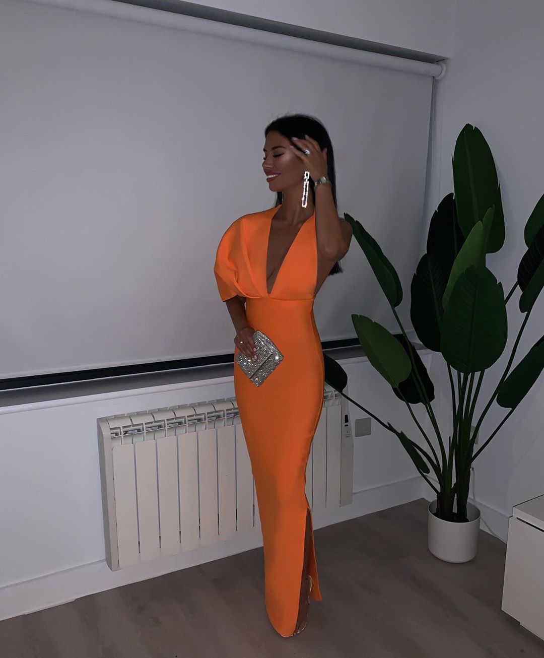 Lucia Orange Bandage Maxi Dress