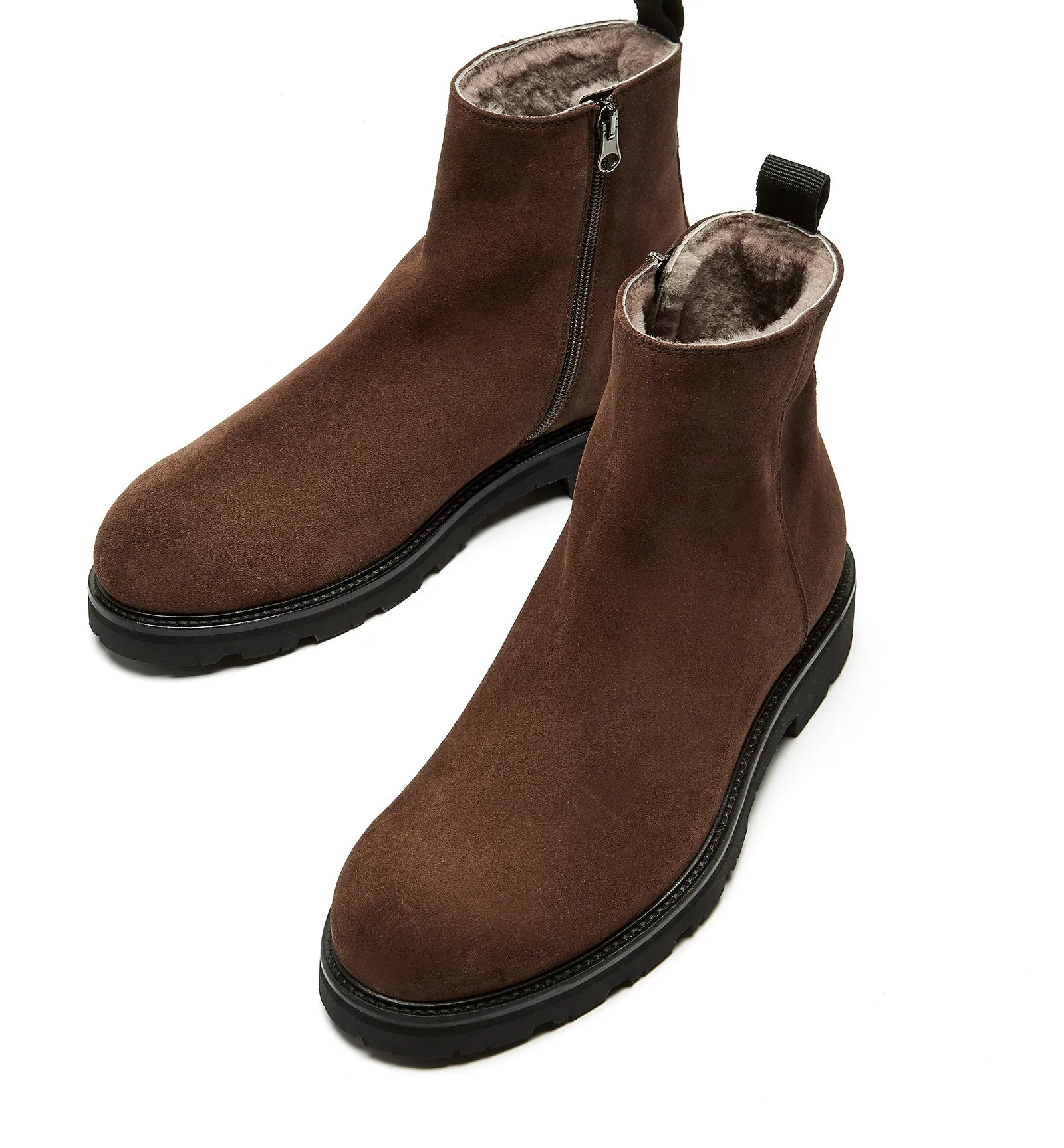 LUDO MEN'S SHEARLING-LINED SUEDE BOOT