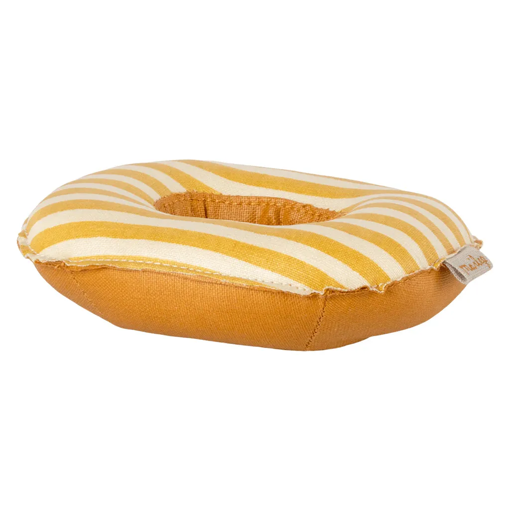 Maileg Toys Mouse Small Rubber Boat Yellow Stripes