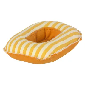 Maileg Toys Mouse Small Rubber Boat Yellow Stripes